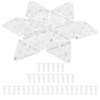 12-Teilige Acryl-Eckhalterungen mit Halbtransparenten Schrauben, Durchsicht2964 - Bild 1 von 4