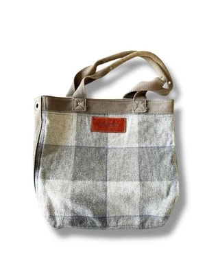 Abercrombie & Fitch сумка с короткими ручками сумочка Дамская сумка большой шерсти смесь клетку A & F опрятный Lg - Изображение 1 из 4