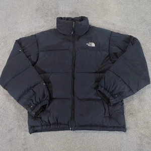 North Face Jacket Mens Small Black Nuptse 700 Goose Down Puffer Coat Hiking - Picture 1 of 14