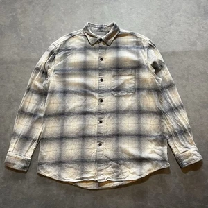 Wax London Shirt Mens Large Whiting Flannel Check Made In Romania  - Picture 1 of 9