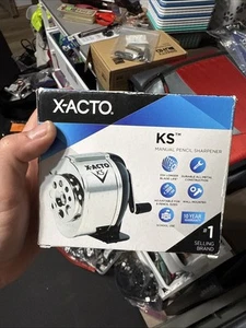 X-Acto KS Manual Classroom Pencil Sharpener Counter/Wall-Mount Black/Chrome New - Picture 1 of 3