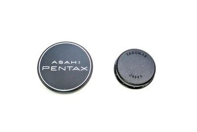 Asahi Pentax 58mm Front Metal & Takumar M42 Rear Lens Cap SET Genuine from Japan - Image 1 of 4