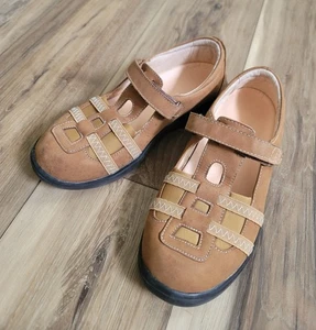 Scarpe sandali ortopedici Sure Fit Acapulco in pelle marrone taglia 8 W  - Foto 1 di 7