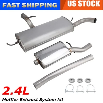 Resonator Pipe Rear Muffler Exhaust Kit Fit For Chevrolet Equinox 2010-2017 2.4L — 第 1/4 张图片
