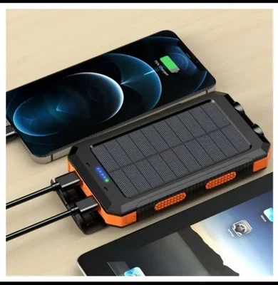 Banco de energía cargador solar portátil | Linterna | Brújula | Carga rápida | NUEVO Foto 1 de 4