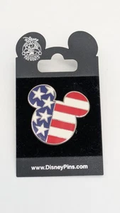 Disney Mickey Mouse Ears American Flag Pin Stars and Stripes - Picture 1 of 5