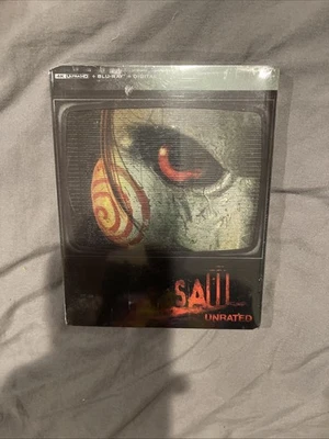SAW UNRATED (4K UHD + Blu-ray + Digital) Steelbook w/ Slipcover OOP NEW SEALED Foto 1 de 4