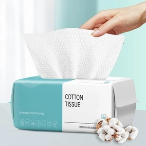 Disposable Face Towel,Cotton Facial Dry Wipe for Sensitive Skin, Facial Tissu... - Picture 1 of 6