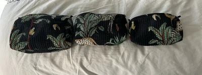 TRES 3 ÚTILES Y ENCANTADORAS BOLSAS "ANIDACIÓN" TEMÁTICAS DE SELVA ACOLCHADAS BOLSILLOS INTERIORES Foto 1 de 4