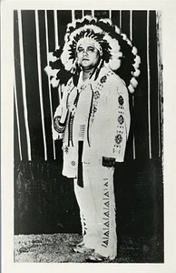 Native American Chief RPPC Real Photo Postcard Vintage Rare - Picture 1 of 3