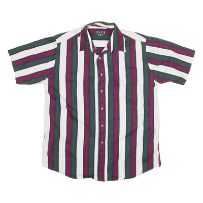 TRADER BAY Mens Shirt White Striped M - Image 1 of 4
