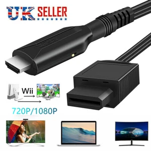 Wii to HDMI Adapter Converter Cable Full HD 1080P Plug&Play for Television PC#US - Picture 1 of 4