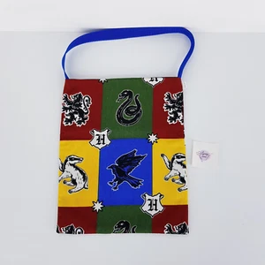 Harry Potter Print Library Bag Handmade Tote Bag Satchel Hogwarts House Colours - Bild 1 von 10