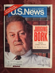 U S NEWS World Report Magazine September 14 1987 Judging Robert Bork - Picture 1 of 1