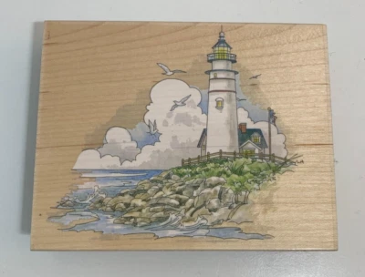 Estampillas de goma Lighthouse 80158 Ocean Seaside Seagulls D Morgan Foto 1 de 4