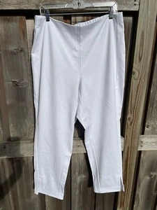 J Jill Wearever Pants Womens Size XL White Smooth Fit Slim Leg Stretch NEW - Picture 1 of 9