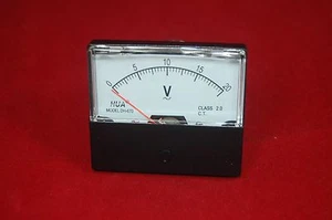 AC 0-20V Analog Voltmeter Analogue Voltage Panel Meter 60*70mm direct Connect - Picture 1 of 5