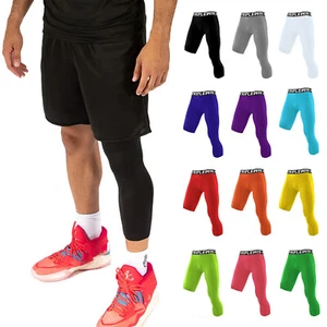 Herren Kompression Tight Hose 3/4 Capri Leggings Sport Basketball Base Layer - Bild 1 von 18