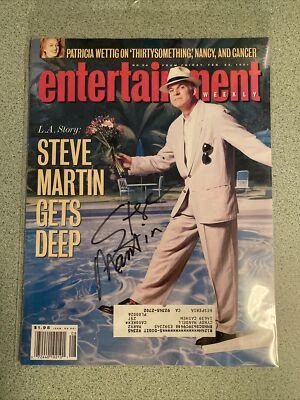 SIGNED STEVE MARTIN ENTERTAINMENT WEEKLY FEB 22 1991 LA Story Only Murders + COA - Image 1 of 2