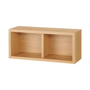 MUJI Wall Mounted Furniture Box Oak Wood 44cm x 15.5cm x 19cm New - Picture 1 of 9