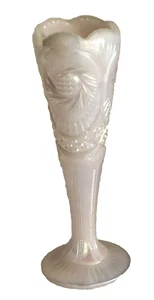 Fenton Bud Vase 2003 Museum Collection Pinwheel Pattern Pink Hue Iridescent - Bild 1 von 6