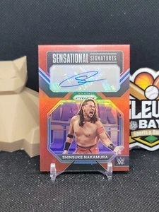 SHINSUKE NAKAMURA 2023 PRIZM WWE RED SENSATIONAL /99 AUTO SN-SHN (CBR) - Picture 1 of 2