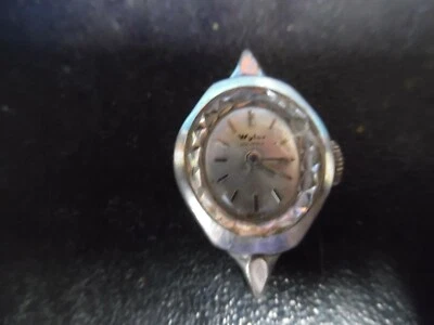Womens Wyler Incaflex silver & white watch face- face only for parts or repair - Image 1 of 3