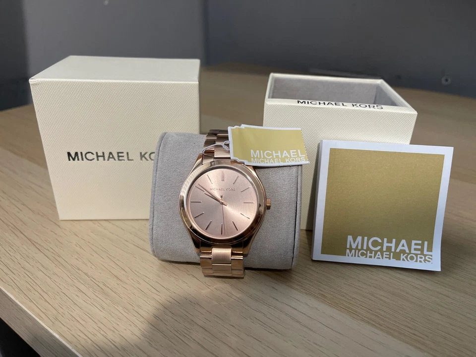 MICHAEL KORS Slim Runway MK3197 Rose Gold Women's Watch MK Watch - Image 1 of 1