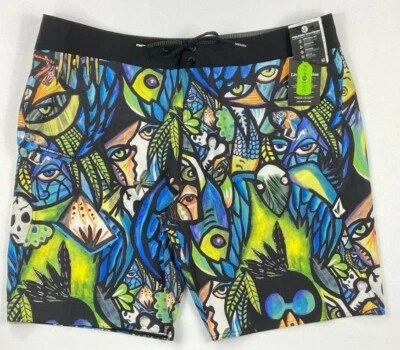 Men's Volcom Modtech 4 Way Stretch Cinch Fly Pueo Hawaii Mod 20" Board Shorts  - Image 1 of 4