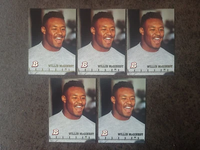 PICK 1 - 1994 Bowman Football ROOKIE Willie McGinest #4 - New England Patriots - Image 1 of 3