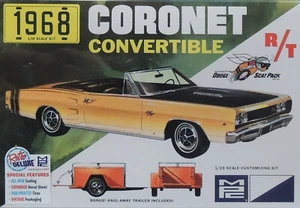 Dodge Coronet 1968 convertible con remolque MPC 1:25 4-N-1 kit de coche modelo de plástico - Imagen 1 de 4