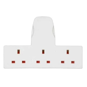 3 Way / Gang UK 3 Pin Multi Socket Plug Extension Mains Handy Adaptor Cable Free - Picture 1 of 3