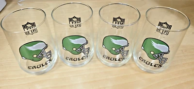 Juego de 4 vasos de bar Philadelphia Eagles vintage de 12 oz Foto 1 de 3
