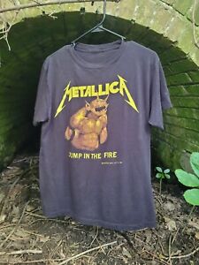 1984 Vintage METALLICA JUMP IN THE FIRE Metal Militia Fan Club Shirt