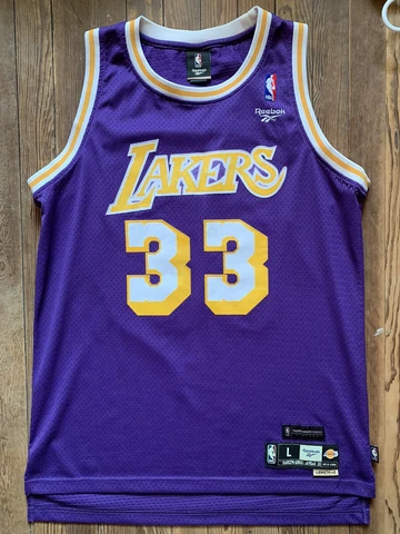 Kareem Abdul-Jabbar Men's Large L Adidas Swingman Los Angeles Lakers NBA Jersey Cover