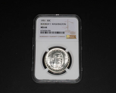 1951 50c Booker T. Washington NGC MS64 Commemorative Silver Half Dollar Cover