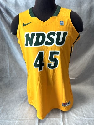 NDSU North Dakota State  Bison NIKE Basketball GU Women's XL Yellow Jersey #45 - Image 1 of 4