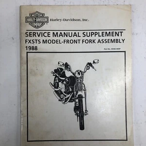 HARLEY DAVIDSON 1988 Service Manual SUPPLEMENT FXSTS Model Fork 99482-88SP - Picture 1 of 8