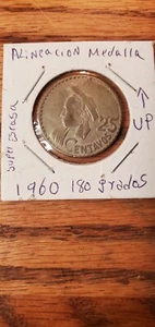 1960 25 Centavos Guatemala Rare 180 Rotated Die Degrees Only One Know, 30... - Picture 1 of 6