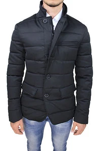 PIUMINO GIUBBOTTO UOMO SARTORIALE NERO INVERNALE GIUBBINO GIACCONE - Foto 1 di 4