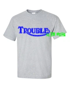 TROUBLE T SHIRT british motorrad cafe racer chopper biker mods vs rocker - Bild 1 von 3