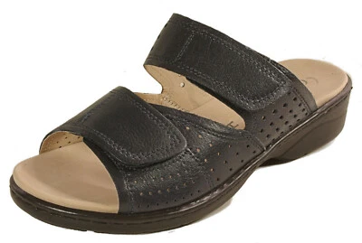 CAPRICE Schuhe Sandalen Pantoletten blau echt Leder Klettverschluss NEU Super