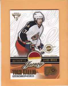 TOMI KALLIO #51 2002-03 TITANIUM PATCH VARIATION SP 275 THRASHERS / FLYERS NM-MT