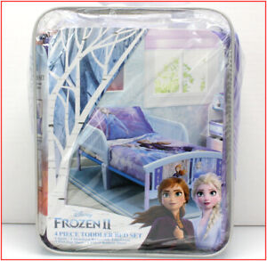 Disney FROZEN Toddler Bed Set - Reversible Quilt Comforter + Sheet Set ❤️NEW❤️
