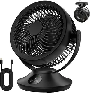 12000mAh Rechargeable Desk Fan, Portable Table Air Circulator Fan for Whole Room - Picture 1 of 8