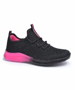 New Geers by Dream Seek Women's Black Fuchsia Pink Athletic Running Shoes Size 6 - Picture 1 of 12