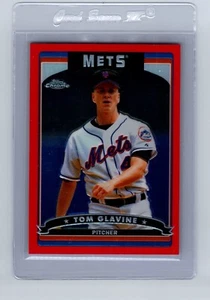 2006 Topps Chrome Tom Glavine #30/90 Red Refractor Karte #31 Braves New York Mets - Bild 1 von 2