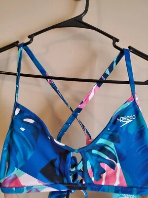 Top de bikini Speedo Endurance para mujer pequeño nuevo con etiquetas colección atada vibración forrado Foto 1 de 4