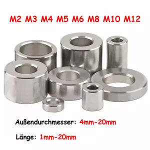 Distanziali M2 M3 M4-M12 acciaio inox distanziali rotondi spessi rondelle - Foto 1 di 6