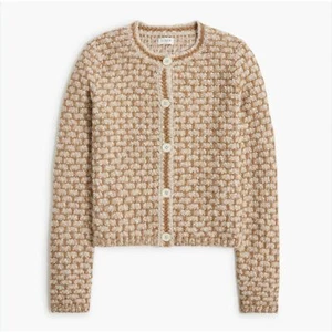 J. Crew Factory Tweed Cardigan Slouchy Sweater Lady Jacket Style# CD422 Size XL - Picture 1 of 10